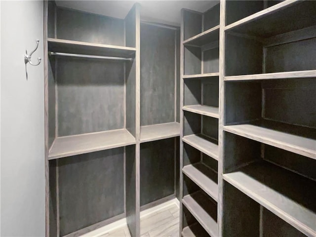 view of walk in closet