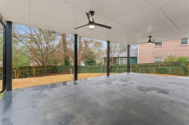 2002 Twin Falls Rd, Decatur, GA 30032 - fenced backyard featuring ceiling fan