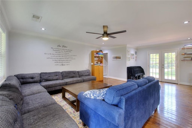 2944 Berry Rd, Loganville, GA 30052 - living room with recessed lighting, baseboards, light wood finished floors, and visible vents