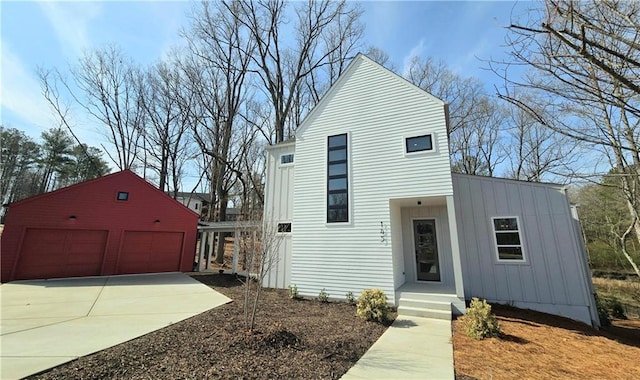 view of front of house featuring a garage and board and batten siding