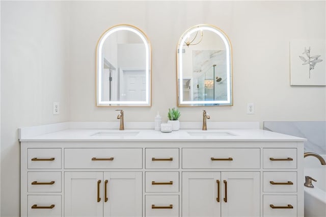 bathroom with vanity