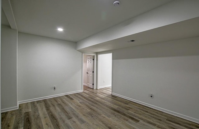 515 Allens Landing Ct, Lawrenceville, GA 30045 - finished below grade area with wood finished floors, baseboards, and recessed lighting