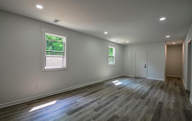 515 Allens Landing Ct, Lawrenceville, GA 30045 - spare room featuring dark wood-type flooring, recessed lighting, and baseboards