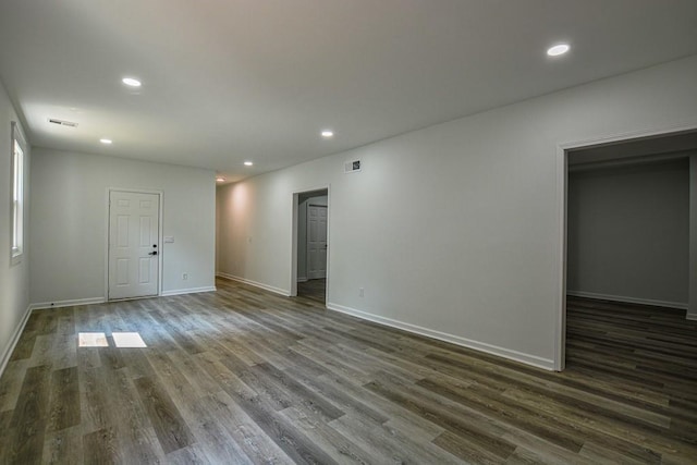 515 Allens Landing Ct, Lawrenceville, GA 30045 - empty room with dark wood-style flooring, recessed lighting, and baseboards