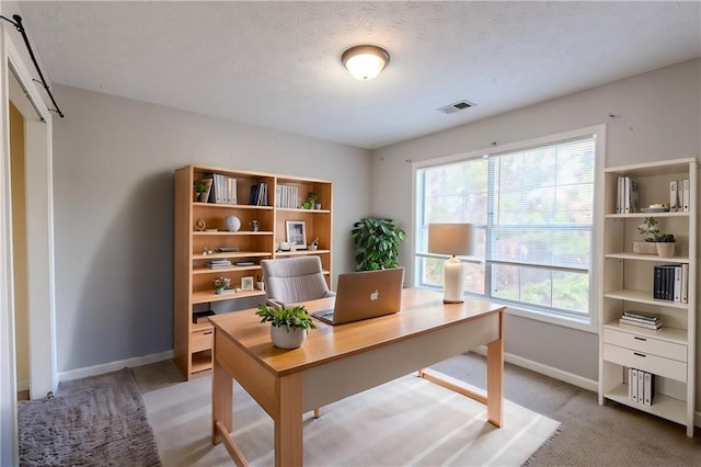 view of carpeted office