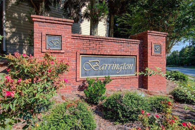 view of community sign