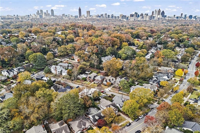 aerial view featuring a view of city