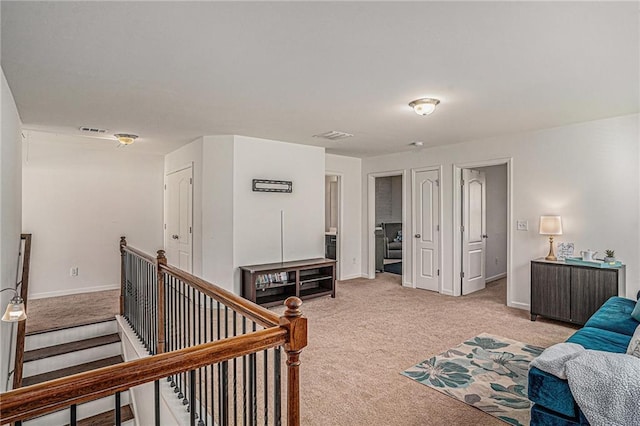 interior space featuring visible vents and baseboards