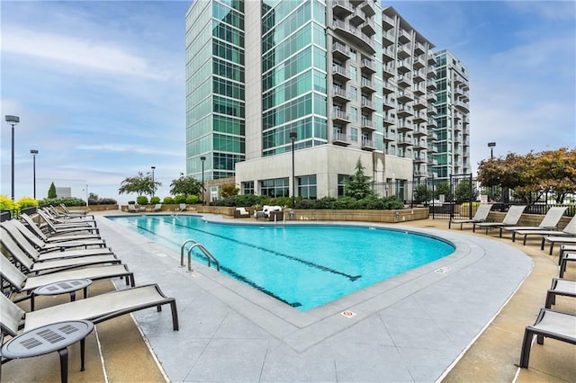 view of pool with a patio area