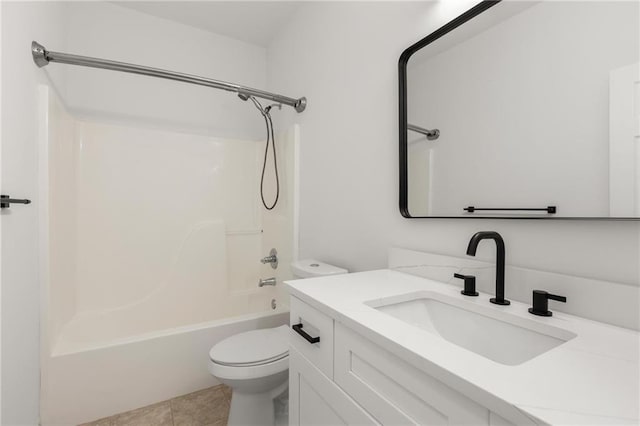 90 Grove Park Ln, Woodstock, GA 30189 - full bath featuring toilet, vanity, shower / bath combination, and tile patterned floors