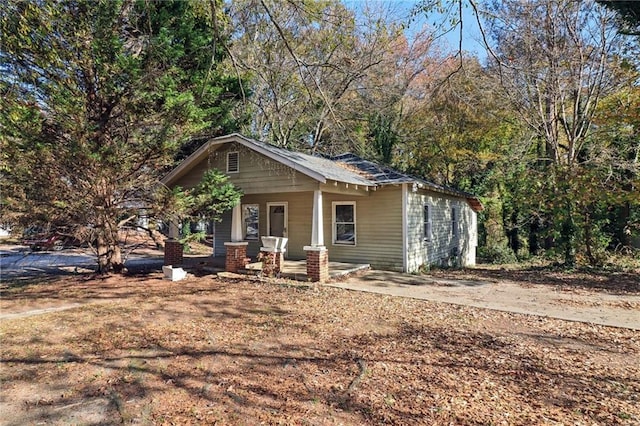 view of front of home with a porch