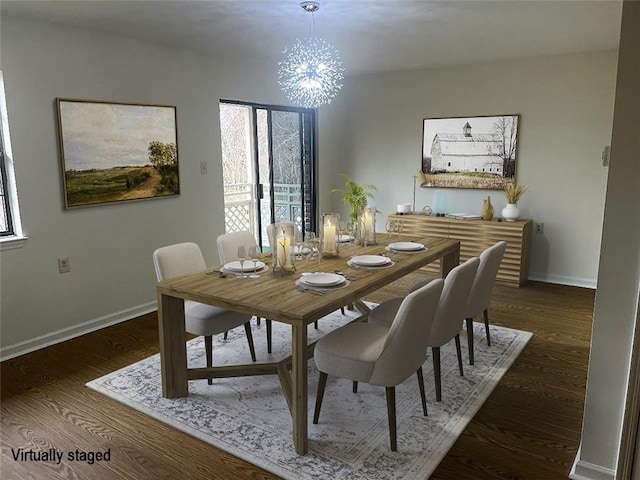 475 Mount Vernon Hwy NE Unit C230, Sandy Springs, GA 30328 - dining room featuring a chandelier and wood finished floors