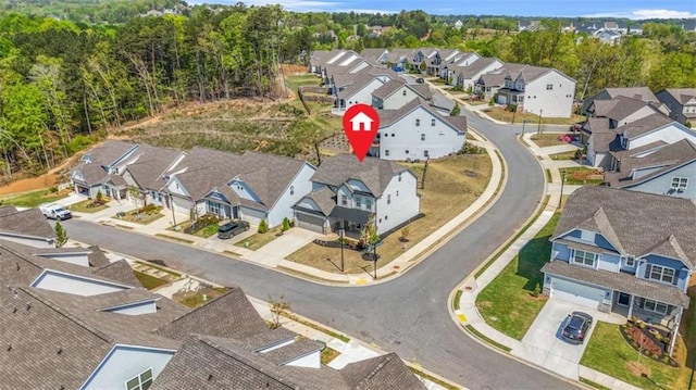 birds eye view of property featuring a residential view