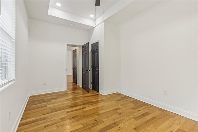 empty room featuring wood-type flooring