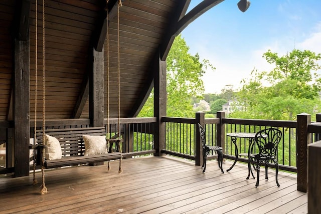 view of wooden deck