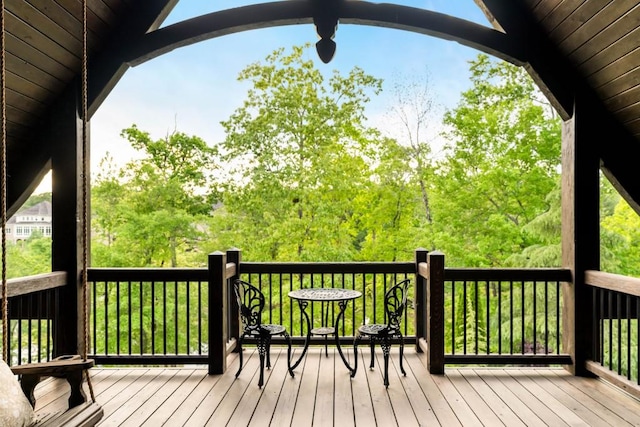 view of wooden deck