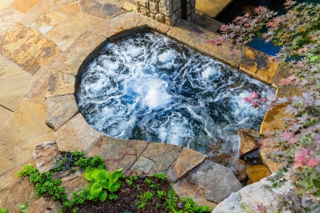 details with a hot tub