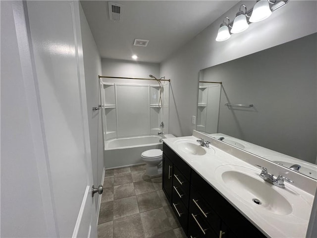 3172 Lowell Rd, Bethlehem, GA 30620 - bathroom with double vanity, tub / shower combination, and recessed lighting