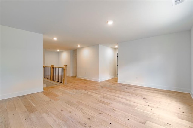 5808 Swinging Gate Rd, Gainesville, GA 30506 - unfurnished room with recessed lighting, baseboards, visible vents, and light wood-style floors