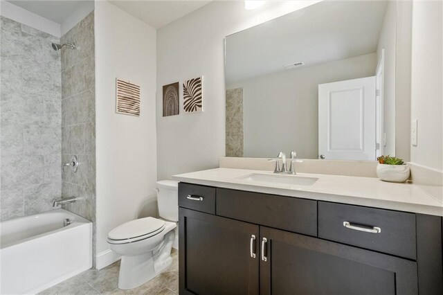 1055 Peyton View Ct, Alpharetta, GA 30004 - full bathroom with vanity, toilet, and  shower combination