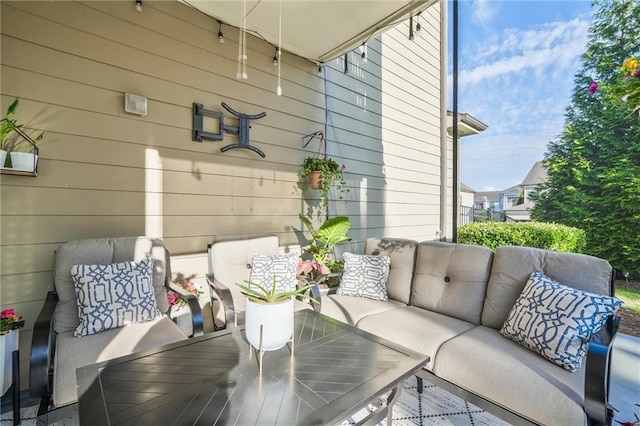1055 Peyton View Ct, Alpharetta, GA 30004 - view of patio with an outdoor living space