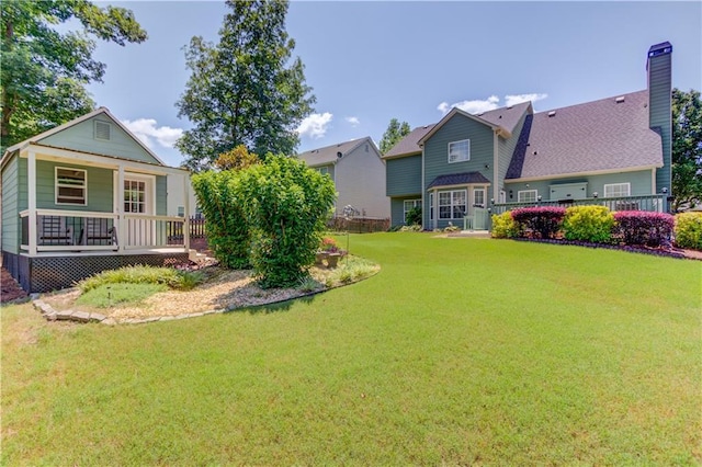 3370 Battlement Cir, Loganville, GA 30052 - view of grassy yard featuring covered porch