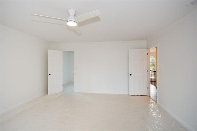 805 Wesley Oak Rd, Sandy Springs, GA 30328 - empty room with crown molding and ceiling fan