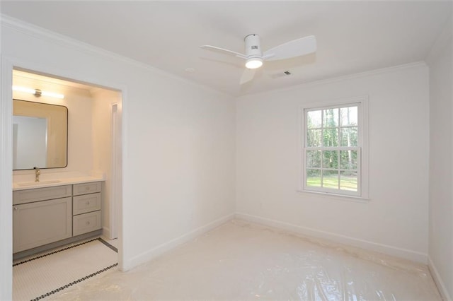 805 Wesley Oak Rd, Sandy Springs, GA 30328 - unfurnished bedroom with a sink and ornamental molding