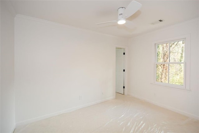 805 Wesley Oak Rd, Sandy Springs, GA 30328 - spare room featuring crown molding and ceiling fan