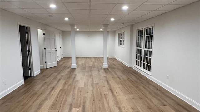 805 Wesley Oak Rd, Sandy Springs, GA 30328 - finished basement featuring wood finished floors and recessed lighting