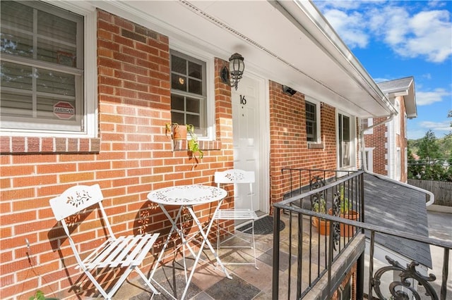 balcony with covered porch