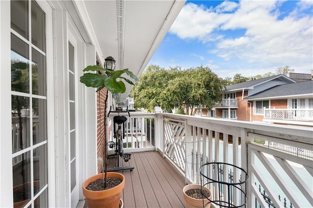 balcony with a residential view