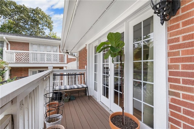 deck with french doors