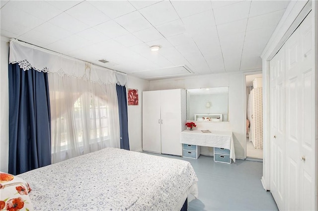 4329 Park St, Acworth, GA 30101 - bedroom with concrete floors