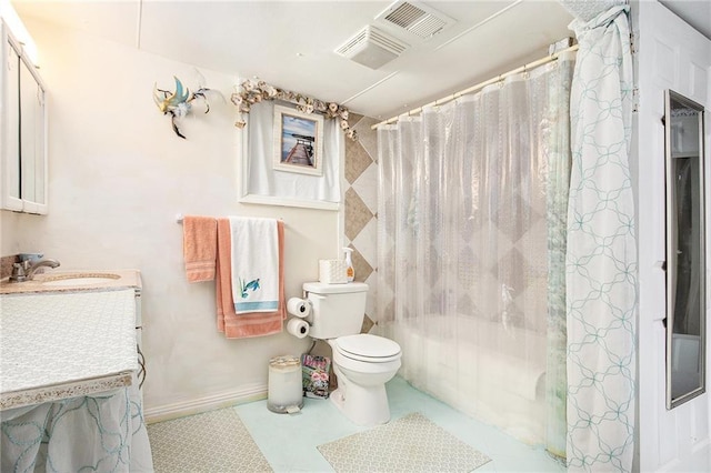 4329 Park St, Acworth, GA 30101 - bathroom featuring vanity and shower / bath combination with curtain