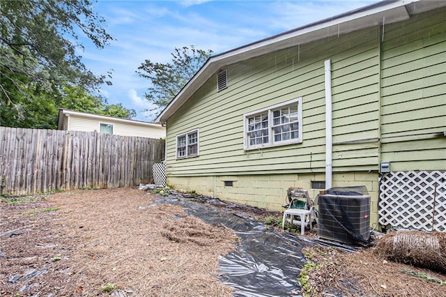 4329 Park St, Acworth, GA 30101 - view of side of home featuring a central AC unit and crawl space