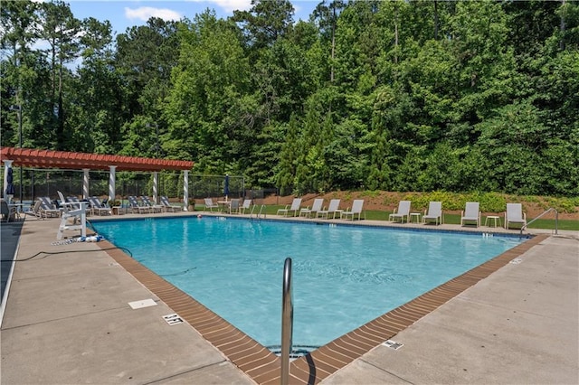 220 Hollyridge Dr, Roswell, GA 30076 - community pool featuring a patio area and a pergola