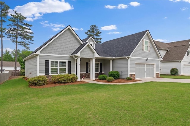 777 Tucker Trl, Bremen, GA 30110 - craftsman inspired home with driveway, stone siding, an attached garage, and covered porch