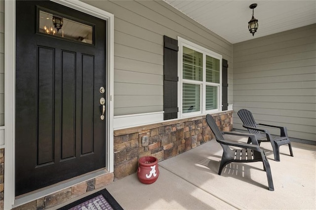 777 Tucker Trl, Bremen, GA 30110 - doorway to property with covered porch and stone siding