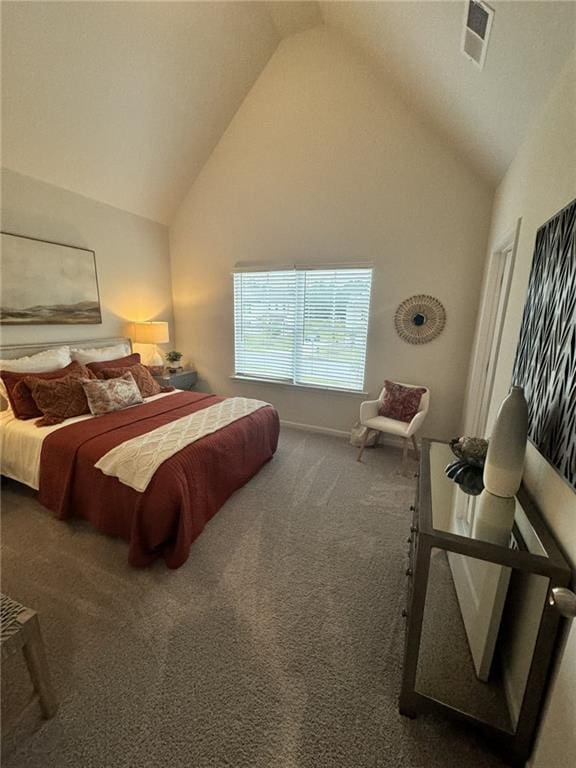 4005 Riverchess Dr SW, Atlanta, GA 30331 - carpeted bedroom with high vaulted ceiling