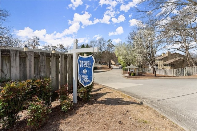 view of street with curbs