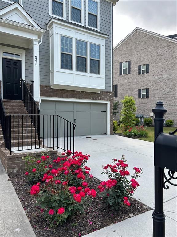 view of home's exterior with a garage