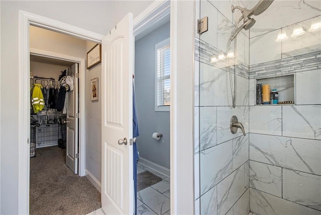 bathroom with walk in shower