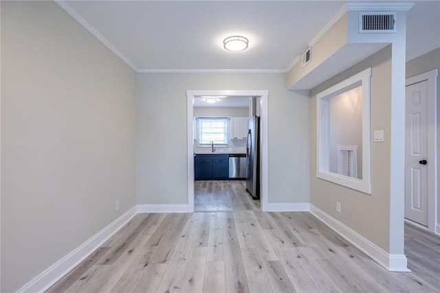 6700 Roswell Rd Unit 21E, Sandy Springs, GA 30328 - hallway with light wood-style floors and ornamental molding