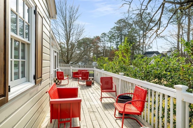 view of wooden terrace