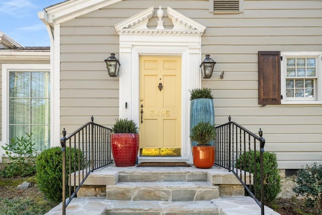 view of doorway to property