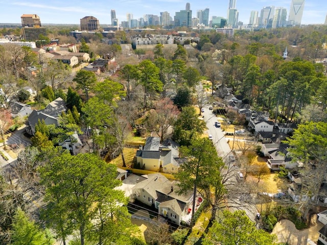 aerial view featuring a city view