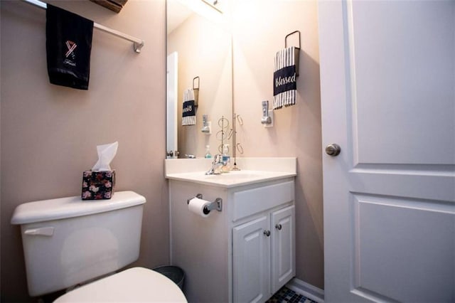 613 Hemlock Ct, Villa Rica, GA 30180 - half bathroom featuring toilet and vanity
