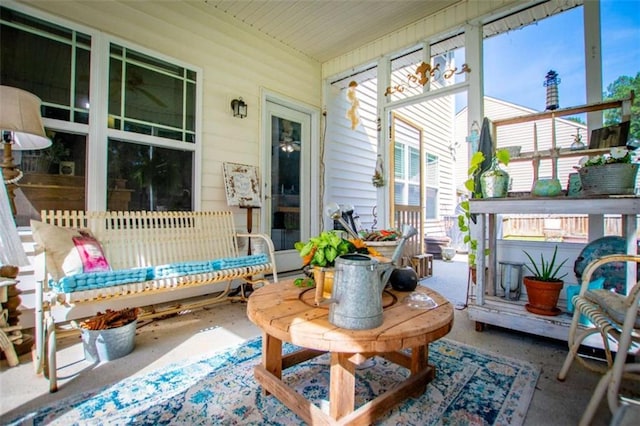 view of sunroom