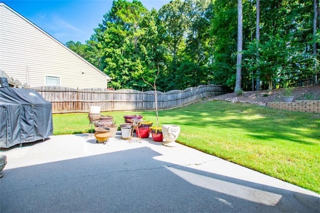 613 Hemlock Ct, Villa Rica, GA 30180 - view of patio featuring area for grilling and fence